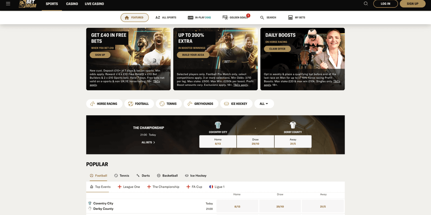 BetMGM – New Betting Sites UK welcome offer